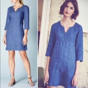Boden Navy Blue Linen Tunic S Cute!!